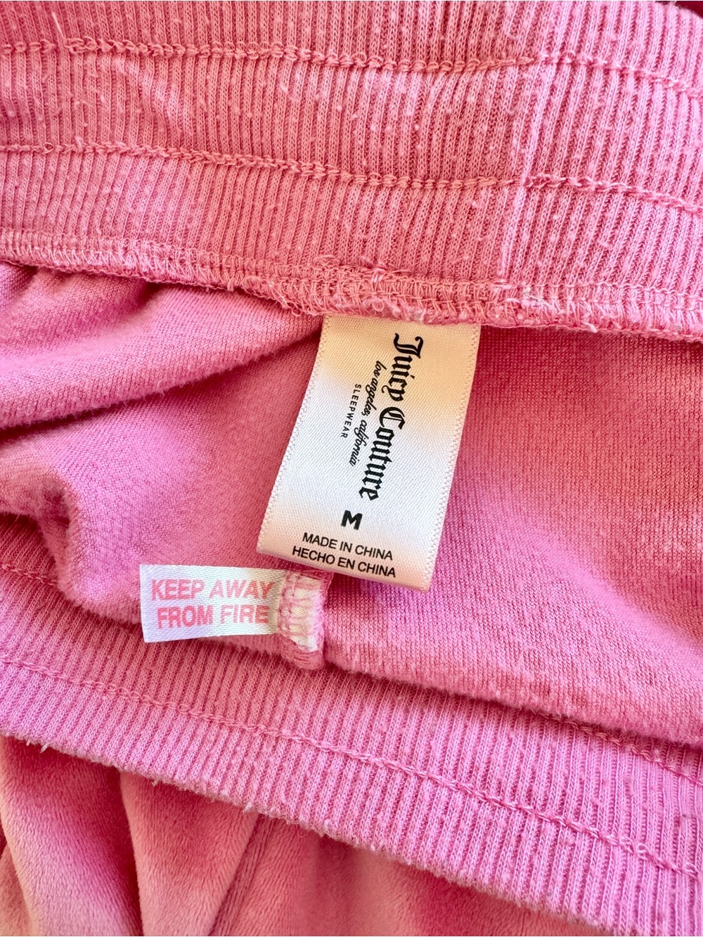 Juicy Couture Vintage Velour Lounge Pants Y2K McBling Barbiecore Pink M G63 - Picture 8 of 11